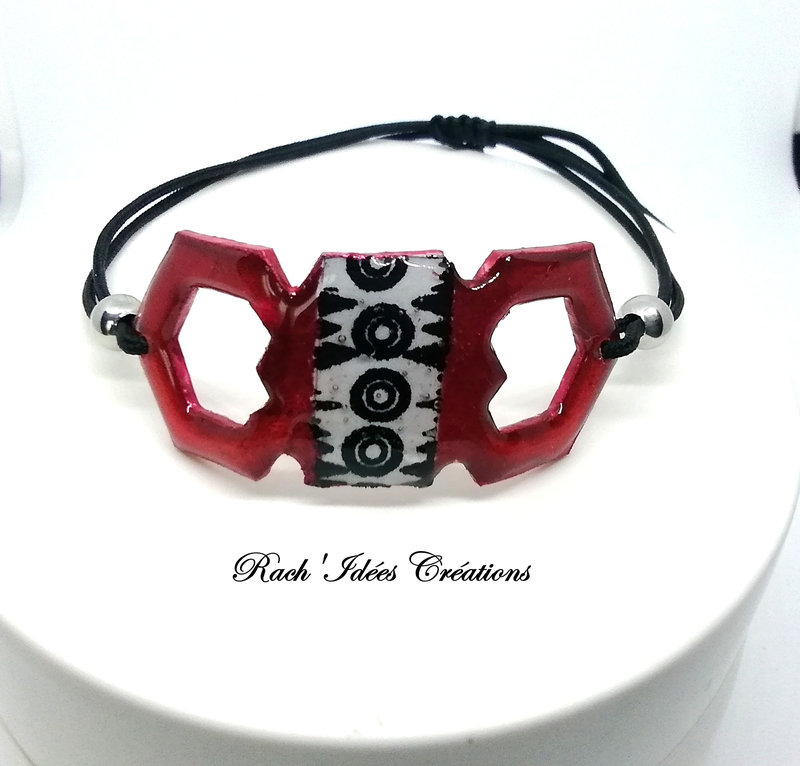 bracelet rouge noir