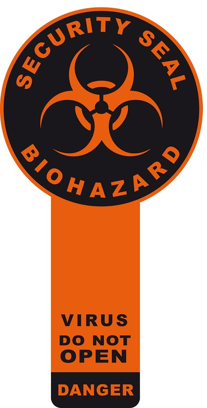 security seal do not open zombie biohazard radioactive stickers labels bottle virus