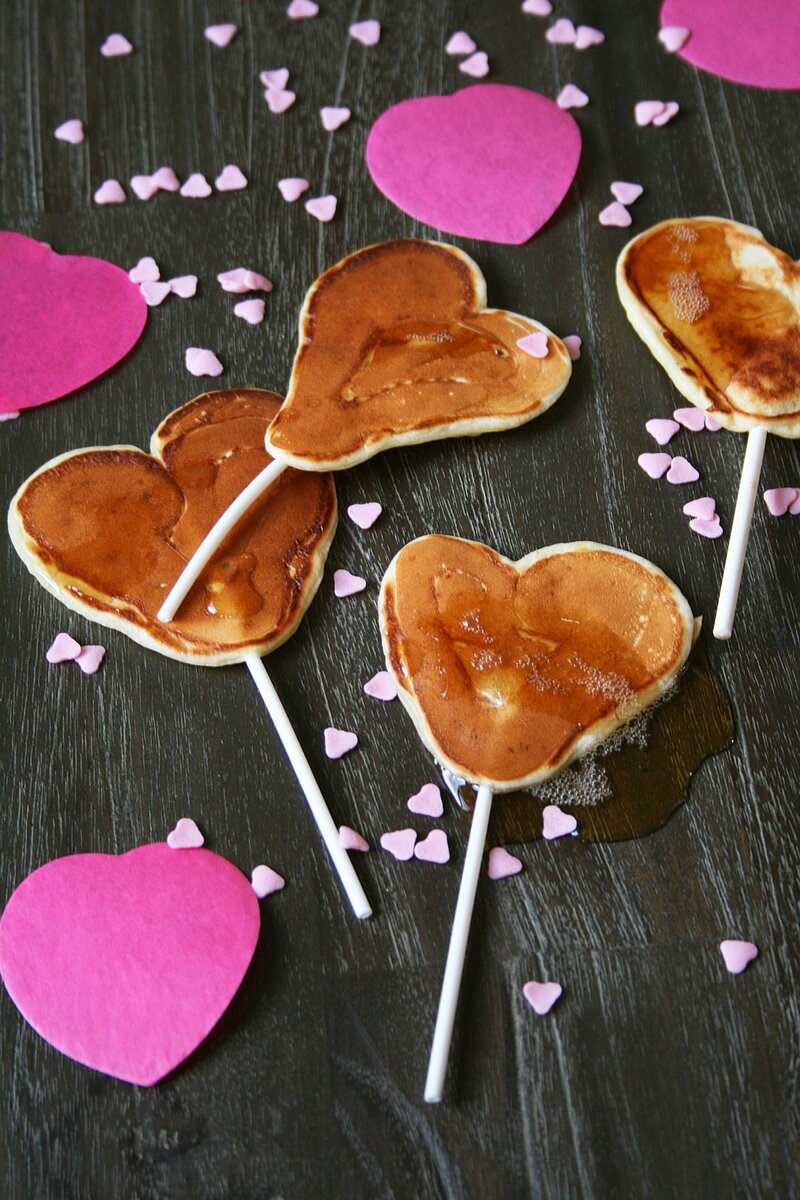 pancakes pops en forme de coeur saint valentin 2