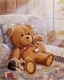 Teddy_Bear_and_Kittens_Print_I10079822