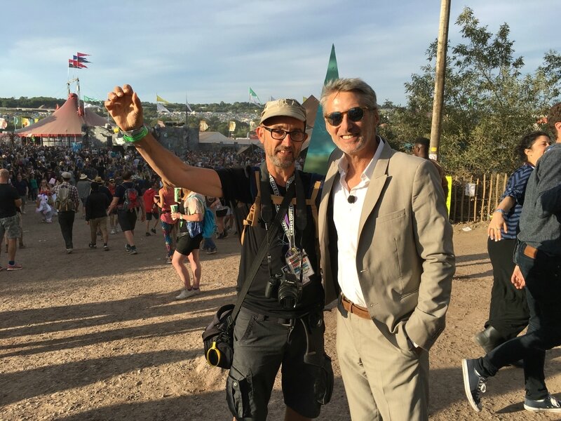 Francois Groualle Antoine De Caunes festival Glastonbury 2017