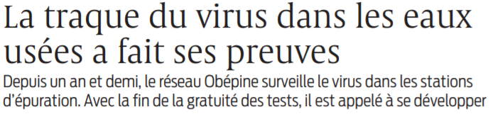 2021 10 15 SO La traque du virus dans les eaux usées a fait ses preuves