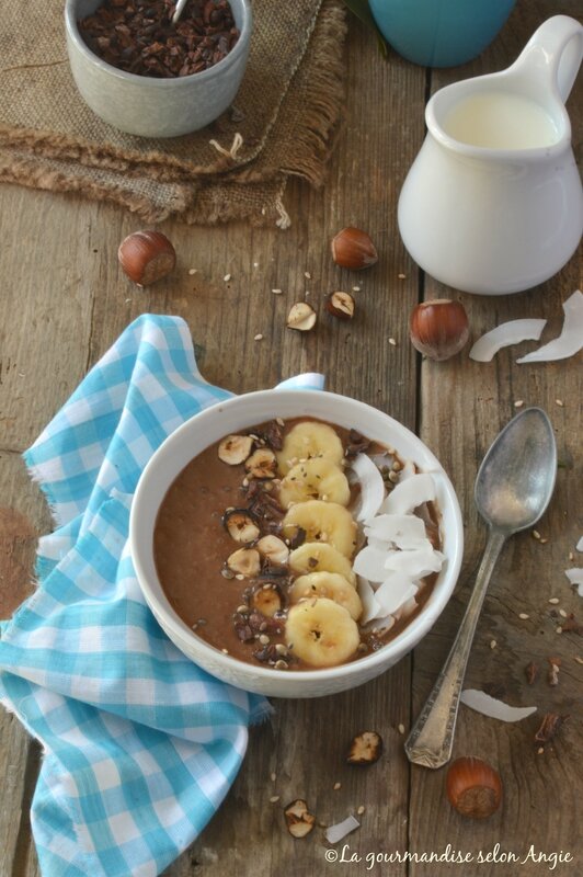 smoothie bowl chocolat - banane 3