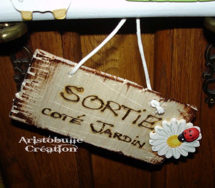 Cadre côté jardin - pancarte
