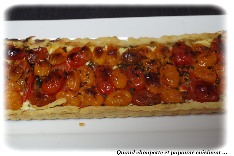 tarte fromage aux herbes-tomates cerises-989