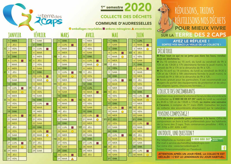 calendrier collecte S1