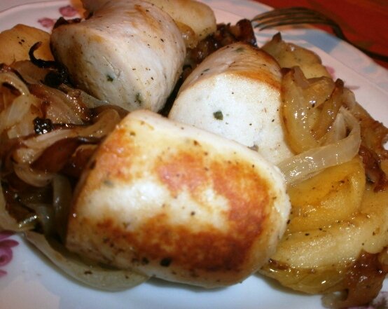 boudin blanc aux pommes et oignons caramélisés (2)