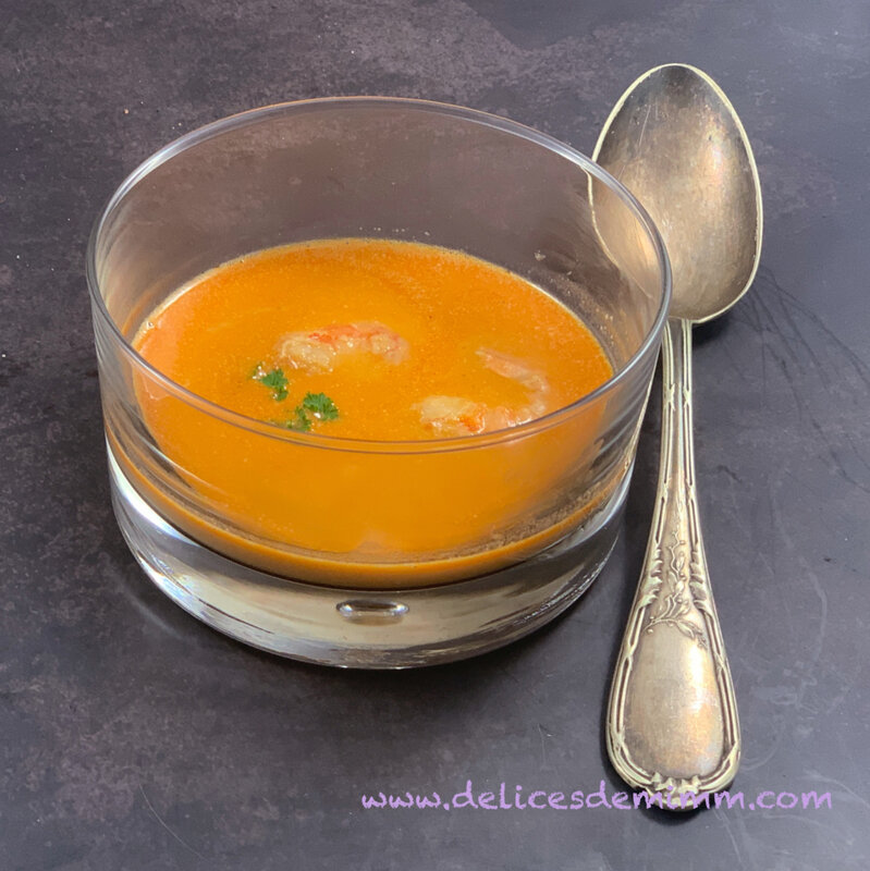 Bisque de crevettes simple et facile
