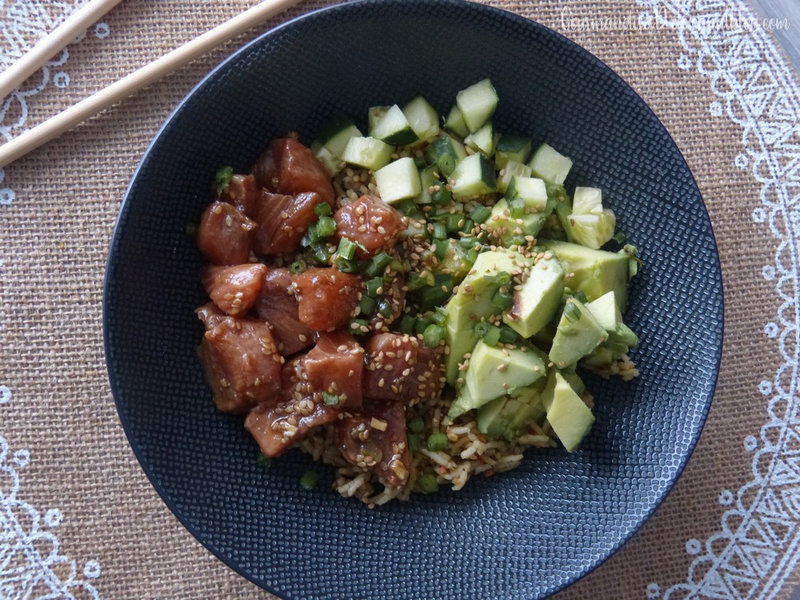 Poke bowl saumon et riz épicé (2)