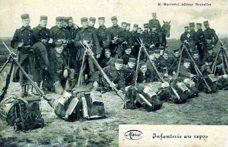 Infanterie belge au repos