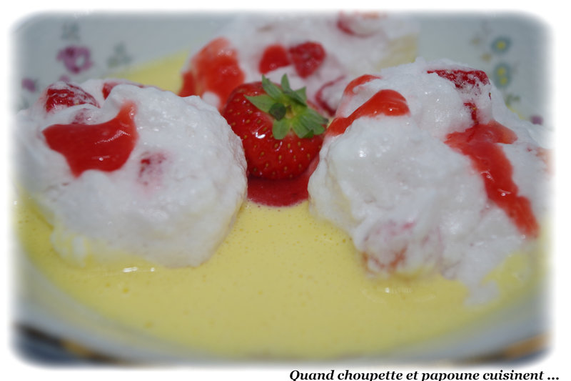 oeufs à la neige aux fraises-7052