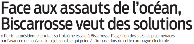 2022 01 29 SO Face aux assauts de l'océan Biscarrosse veut des solutions