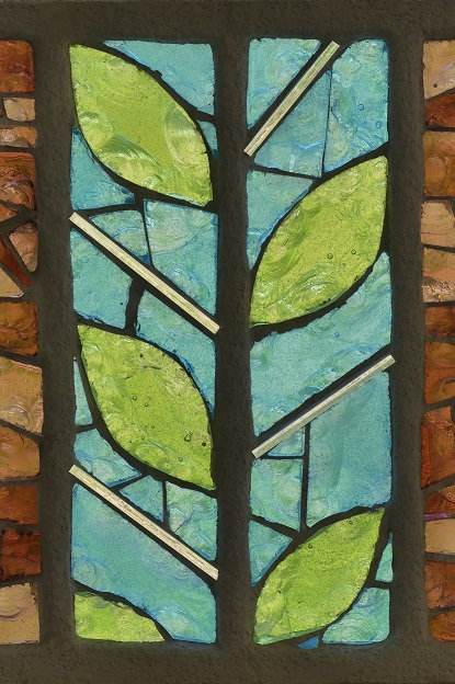 détail dalle de verre végétal - clotilde gontel
