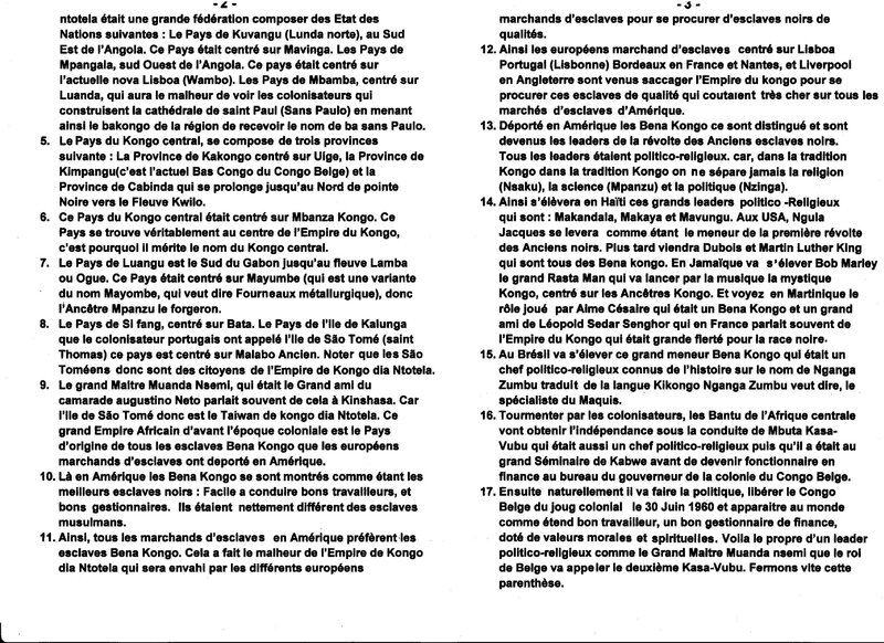 LE GRAND MAITRE MUANDA NSEMI PARLE DE DEUX EMPIRES PRINCIPAUX DE L'AFRIQUE CENTRALE b