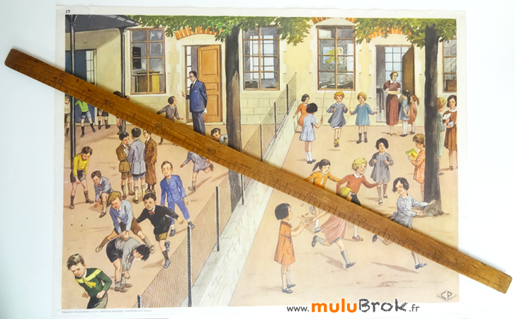 METRE-BOIS-ECOLE-affiche-scolaire-muluBrok-Vintage