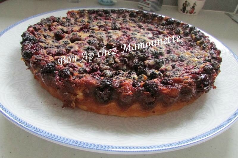 gâteau crémeux aux mûres sauvages 006