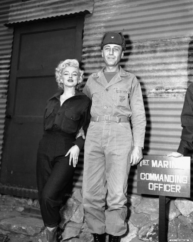 1954-02-16-4_base_1st_marine_division-kaki-with_col_william_K_jones-by_walt_durrell-1