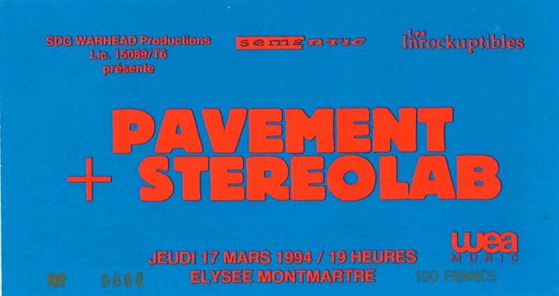 1994 03 Pavement Elysée Montmartre Billet