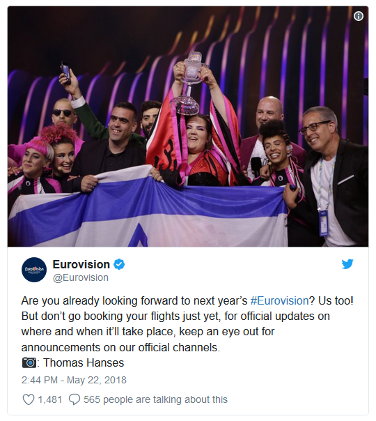 Twitt Eurovision organisation