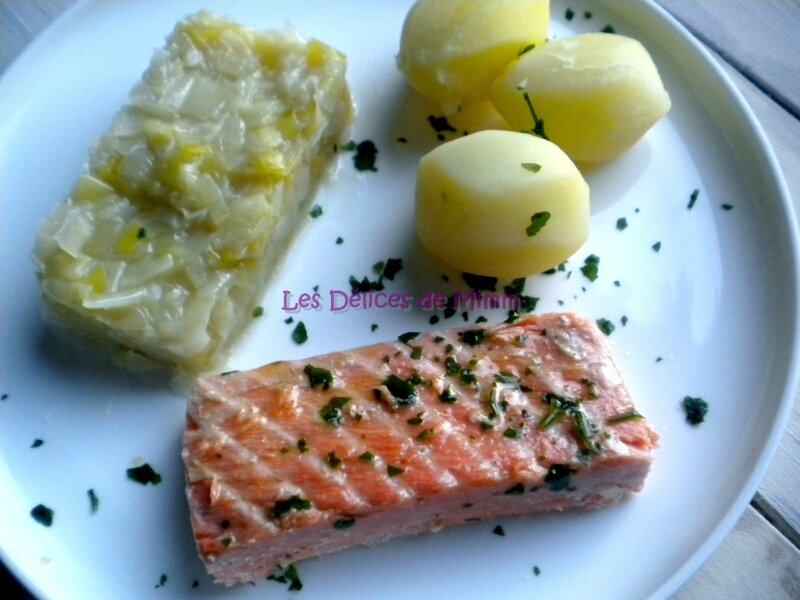 Filets de truite saumonée confits à l’huile d’olive et fondue de poireaux 2