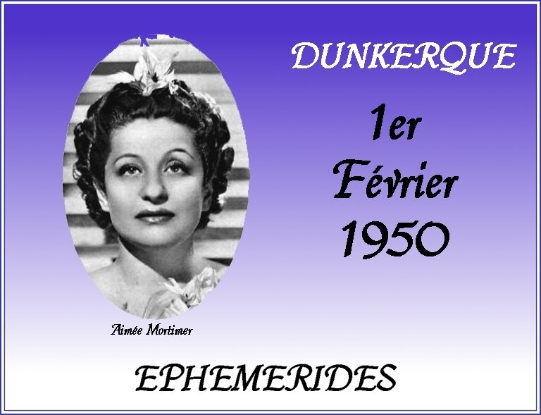 EPHEMERIDES 1 FEVRIER 1950 MORTIMER