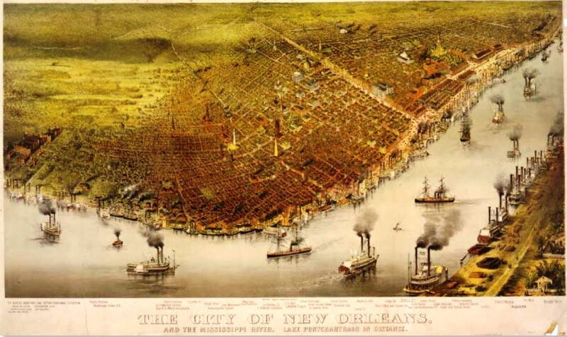 port de New Orleans en 1885