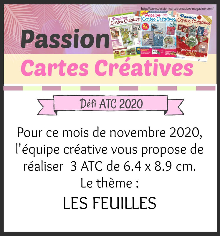 NOVEMBRE 2020 - ATC thème les feuilles