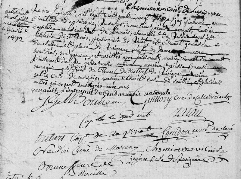 Décès lusignan 1792