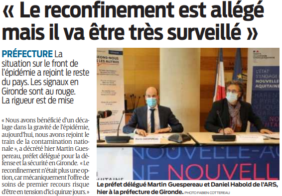 2020 10 31 SO Le reconfinement est allegé mais il va être très surveillé