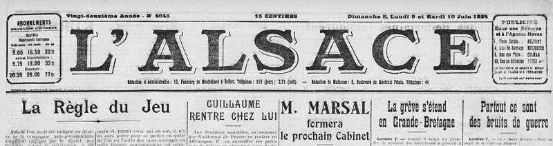 1924 06 08 Incendie immeuble 2 rue des Nouvelles L'Alsace p1R