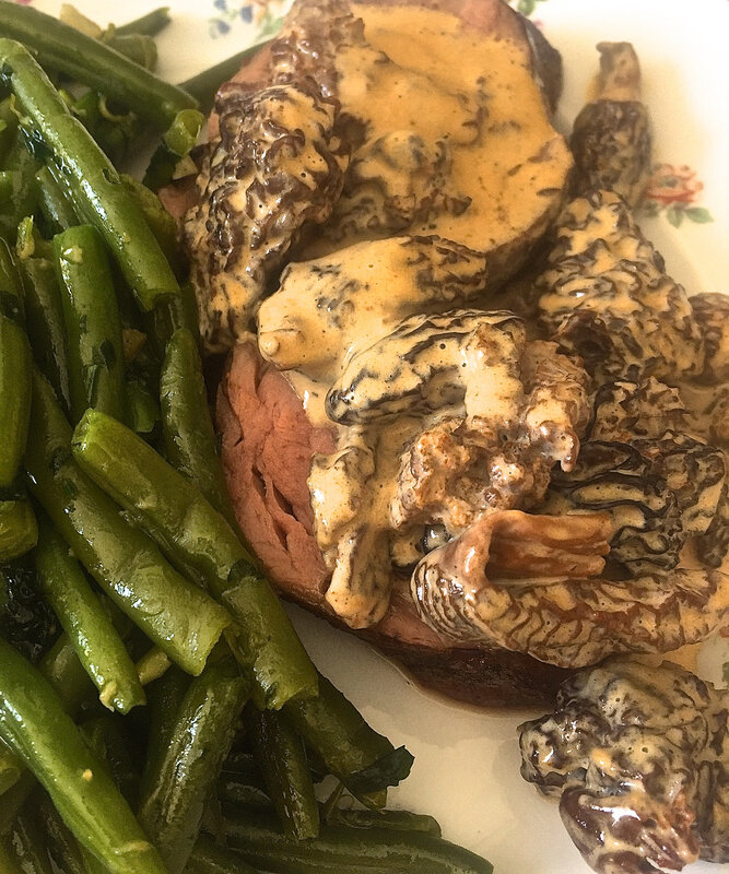 veau basse température - sauce aux morilles