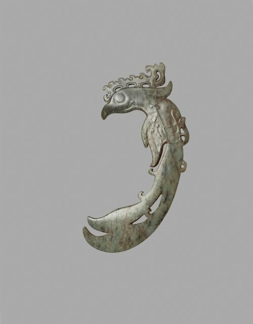 Phoenix-shaped pendant, China, late Neolithic, Shijiahe culture, c