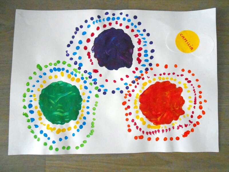 fleurs-couleurs-mélange-activité-manuelle-maternelle-peinture-violet-vert-orange-enfants-enfant-tableau-rouge-bleu-jaune