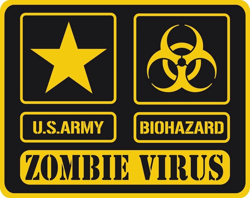 label zombie virus biohazard