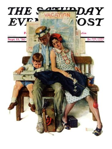 norman-rockwell-home-from-vacation-saturday-evening-post-cover-september-13-1930