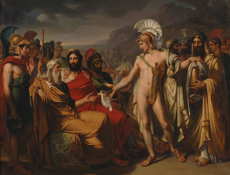 21:1820 - Achille donne à Nestor le prix de la sagesse aux Jeux olympiques, Concurent non primé, Joseph-Désiré Court (1797–1865)