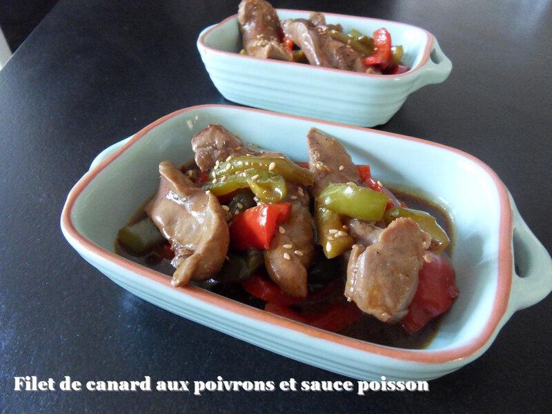 filet de canard aux poivrons et sauce poisson