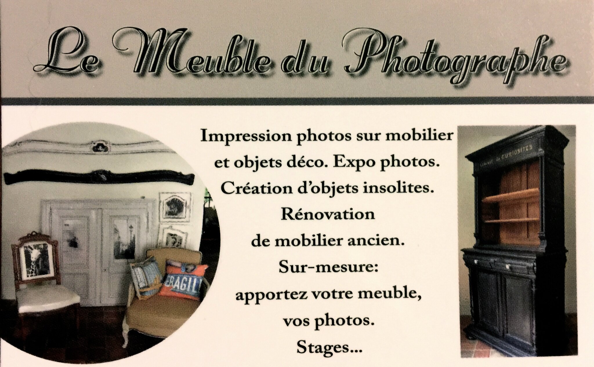 carte de visite Le Meuble du Photographe