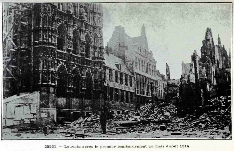Louvain bombardée