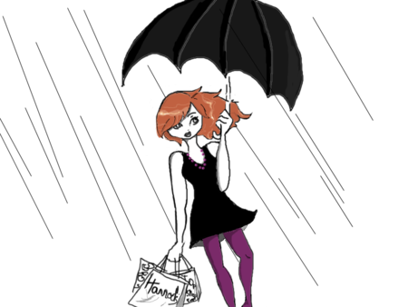 raining girl