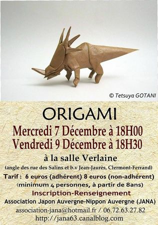 s-Atelier d'Origami 7 et 9 dec