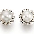 <b>Vivien</b>'s natural pearl and diamond earrings