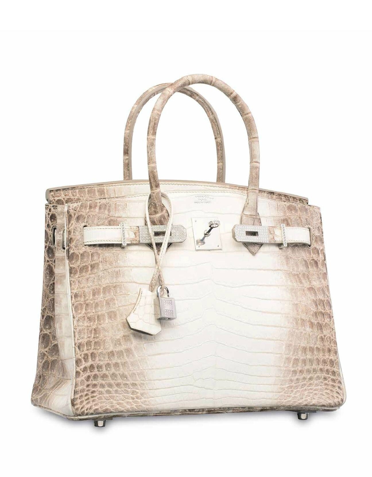 Hermès white himalayan clearance crocodile diamond birkin bag