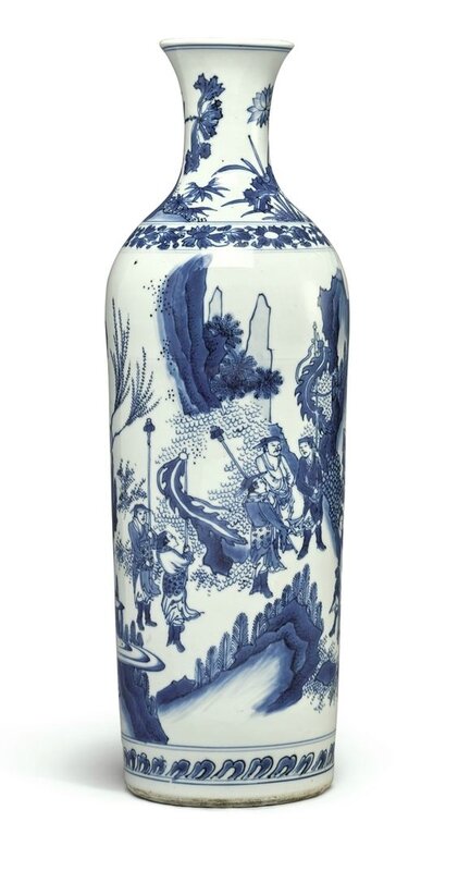 A large A blue and white sleeve vase, Ming dynasty, Chongzhen period (1627-1644)