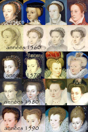 Evolution de la coiffure de 1550 à 1600