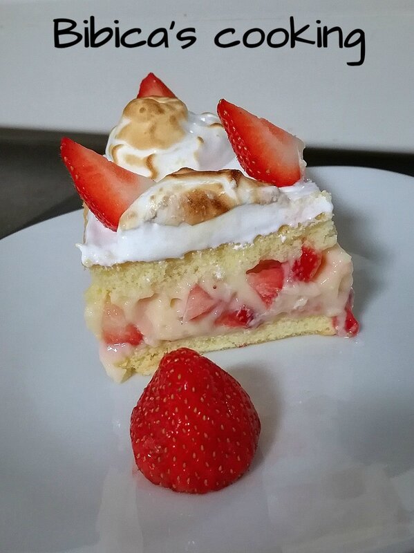 Gâteau aux fraises façon fraisier express {au i-Cook'in} part