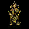 A large gilt-bronze figure of <b>Weituo</b>, Ming dynasty (1368-1644)