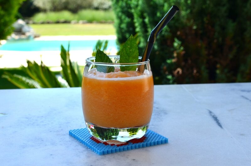 Granité melon-menthe, sous verre-perles àrepasser-Hama-été-La chouette bricole