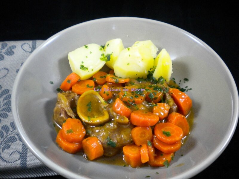 Jarret de veau au miel et aux carottes au Cookéo ou pas