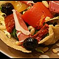 Salade aux <b>saveurs</b> <b>italiennes</b> - visuel très original qui fait son petit effet!